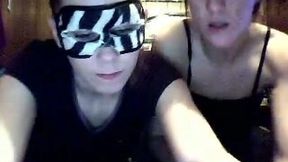 Two whorish babes play with their cunnies on webcam