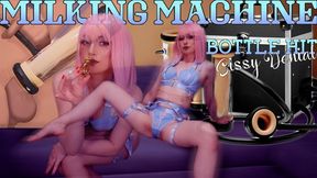 Milking Machine Bottle Hit Sissy Denial