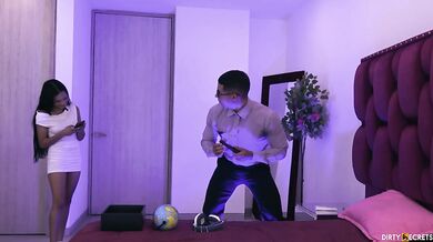 THE SCIENTIST'S ASSISTANT FUCKS ME BEHIND HIS BACK IN THE LAB