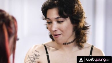 Brooklyn Gray barely hands out her tight college pussy to her hungry girlfriend