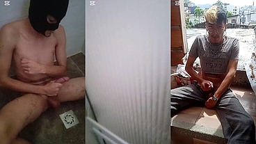 mi amigo me mira orinarme encima y luego masturbarme en la ducha y en la terraza