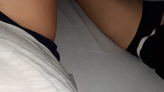 I caught my neighbor masturbating under the blanket and started masturbating too - Lesbian_illusion