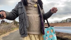 No121 masturbation on the street with an early morning walk