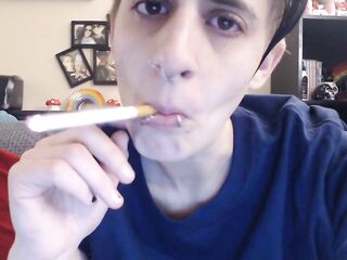 Dyke blows smoke in your face