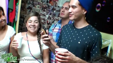 Daredorm college sex games on campus turn into wild group action