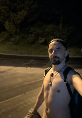 Naked walk through the night