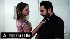 Troubled Teen Eliza Screws Her Priest, Irritating Her Religulous Stepmother's Nerves