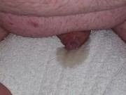 Chubby pillow hump prejeck fast cum