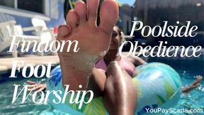 Poolside Obedience: Findom Foot Worship TAX