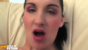 bald man gets dick and balls sucked deep by a hot teen before pounding her tinny pussy