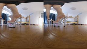 3DVR180 ERER thick-soled high-heeled sandals crush dwarfs DANGLING