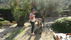 Maya Homerton - Cruel Predicament Bondage Walk Training Lesson in a Public Park - Part 1 wmv SD
