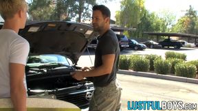 young man Jordan Ashton takes a big messy facial from a daddy