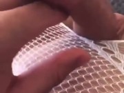 Playing in my fishnets