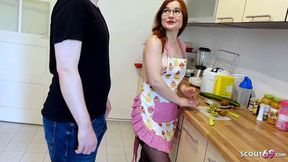 Get slammed by Step-Sister's gaping slit filled with thick creampie in the kitchen!