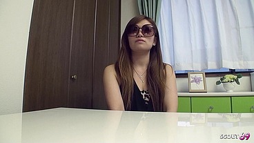 Japanese Teen Model seduce to uncensored JAV Casting Fuck with Creampie and Sunglasses