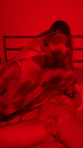 Captivating moment from &quot;My AI girlfriend came to life on Halloween. Hardcore. He finished on his face.&quot;