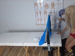 The tension between the doctor and patient ends in cumshot!