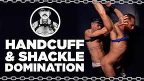 HANDCUFF AND SHACKLE DOMINATION - EDGING - PENIS PUMP - PEE - PISSING - TATTOOED MAN - MATURE MEN - HAIRY MEN