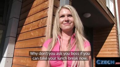 CZECH XXX - Blonde Office Eye Candy Fucked Down by the River