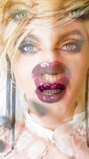 Wet Lipstick Kisses