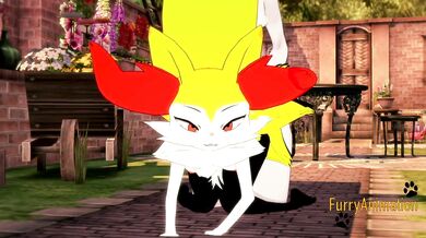 Furry monster pounds anime slut raw creampie