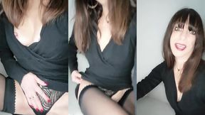 caresses dans mes escaliers d immeuble en mini-robe et bas. impatiente de ta ...