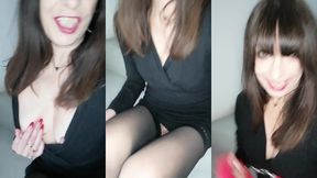 caresses dans mes escaliers d immeuble en mini-robe et bas. impatiente de ta ...