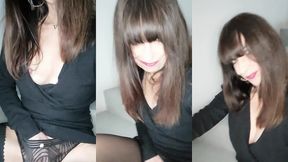 caresses dans mes escaliers d immeuble en mini-robe et bas. impatiente de ta ...