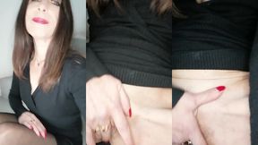 caresses dans mes escaliers d immeuble en mini-robe et bas. impatiente de ta ...