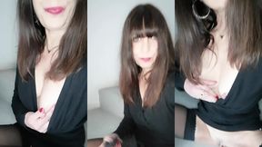 caresses dans mes escaliers d immeuble en mini-robe et bas. impatiente de ta ...