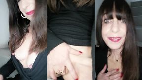 caresses dans mes escaliers d immeuble en mini-robe et bas. impatiente de ta ...