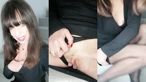 caresses dans mes escaliers d immeuble en mini-robe et bas. impatiente de ta ...