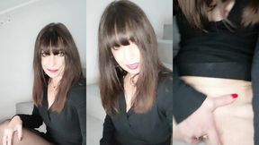 caresses dans mes escaliers d immeuble en mini-robe et bas. impatiente de ta ...