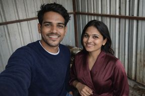 Outdoor Bengali Stepsis in a rough house with boyfriend romantic video by