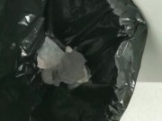 Naughty piss all over public laundry room