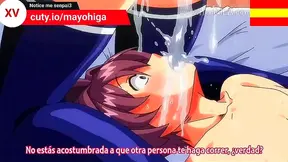 Redheaded Futanari Blows Blonde Twins for Threesome Titty Fuck Orgy