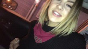 Risky Sloppy Car Horny Blowjob