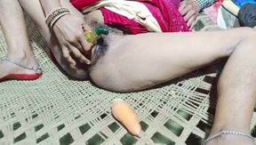 Sister-in-law Inserted a Carrot Into Her Pussy