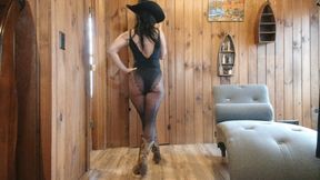 pantyhose milf in boots topless dirty talk and ass shaking boots