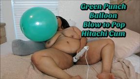 Green Punch Balloon B2P Hitachi Cum Blow to Pop HD MP4