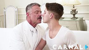 MasonicBoys - Suited silver fox Reece Scott barebacks innocent twink