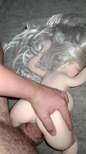 Little Dollie enjoying deep Doggystyle and drippy Creampie
