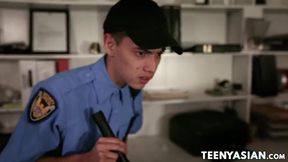 Wicked Asian girl gives blowjob to tied man before fucking