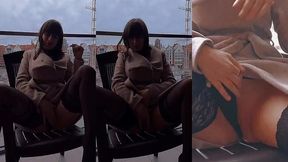 une masturbation sur le balcon ! tu aimerais etre avec moi ?gratuite ...