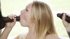 ”Dakota James has the skills to please two black cocks”