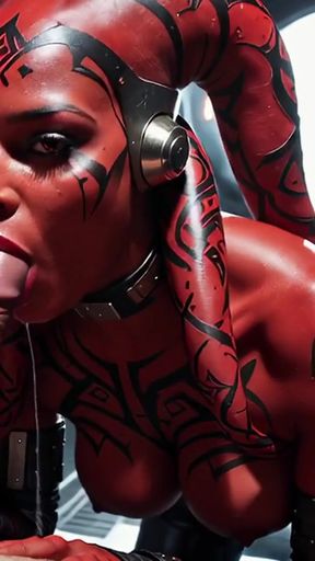 Darth Talon lost the battle to the Mandalorian. Star Wars Cum in pussy(AI Generated)   Clip 1