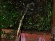 Bare feet pissing in the rain...