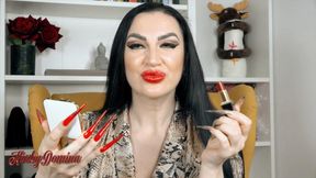 Romanian Teacher Charms you with Her Red Lipstick