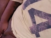 Shy bbw thinking about her side dude while playing with her lil chocolate